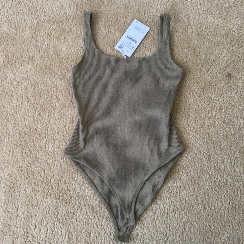 Zara taupe body suit